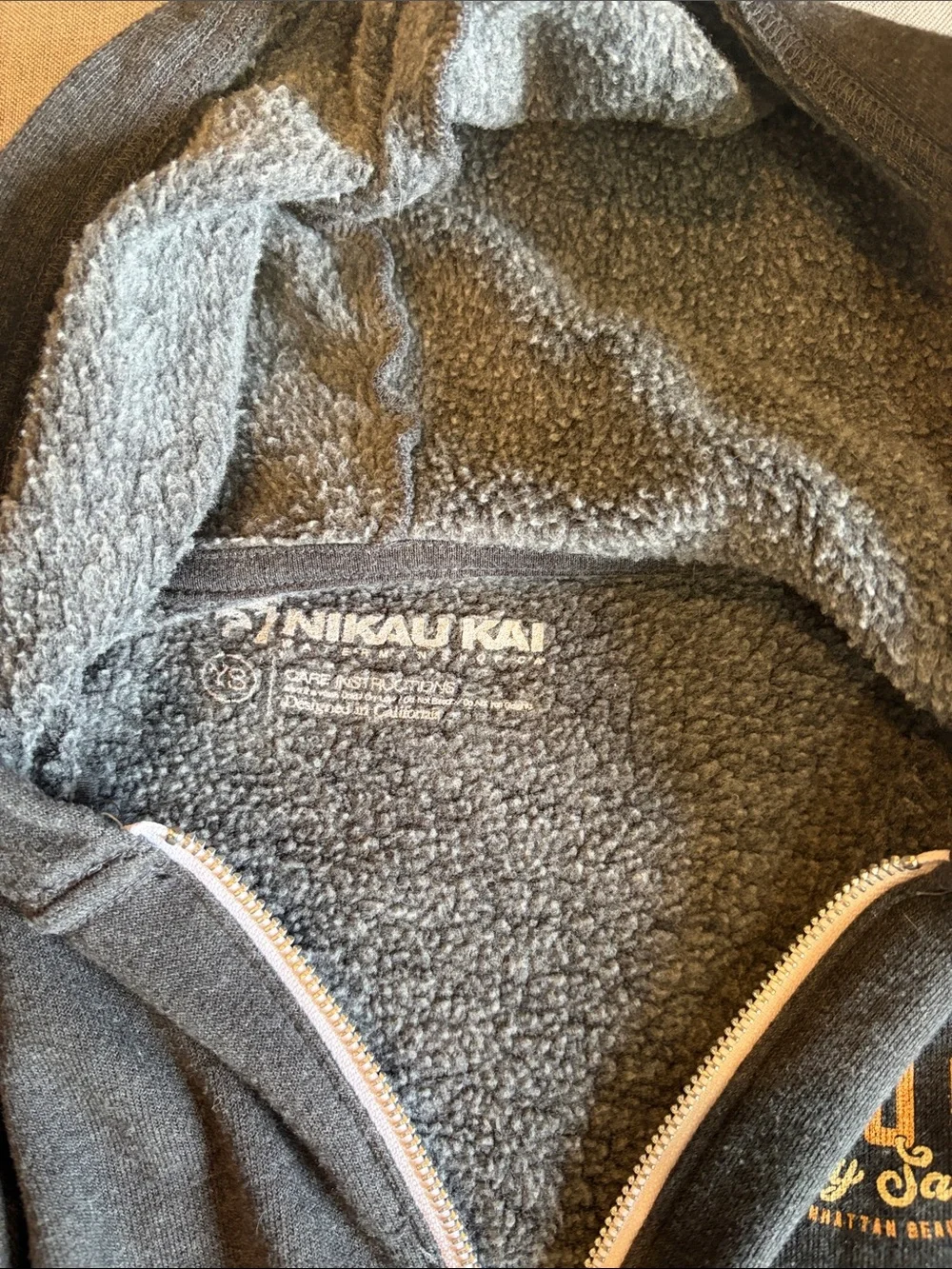 Nikau Kai Dark Gray Zip Hoodie. Sz XS (kids 8)